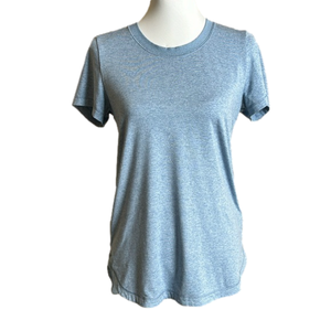 Athleta: Heathered Sky Blue “Uptempo” Tee in Small Tall
